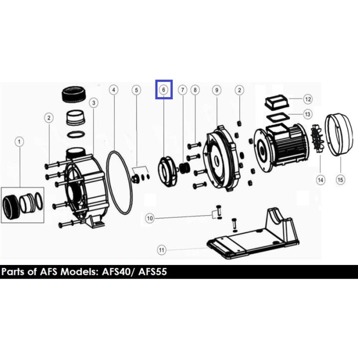 Крильчатка насоса Emaux AFS55 (1271050)