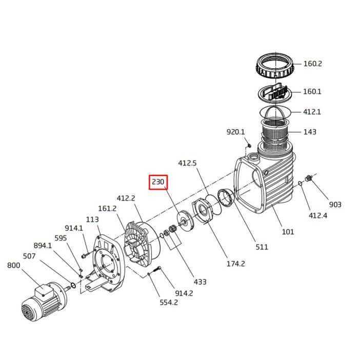 Крильчатка насоса Speck BADU ТОР ІІ/12 (292.1123.029)