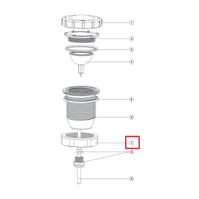 Гайка затискна Aquaviva для UL/Led-P50