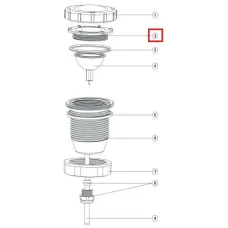 Притискна гайка лампи для прожектора Aquaviva LED/UL-P50 Lights