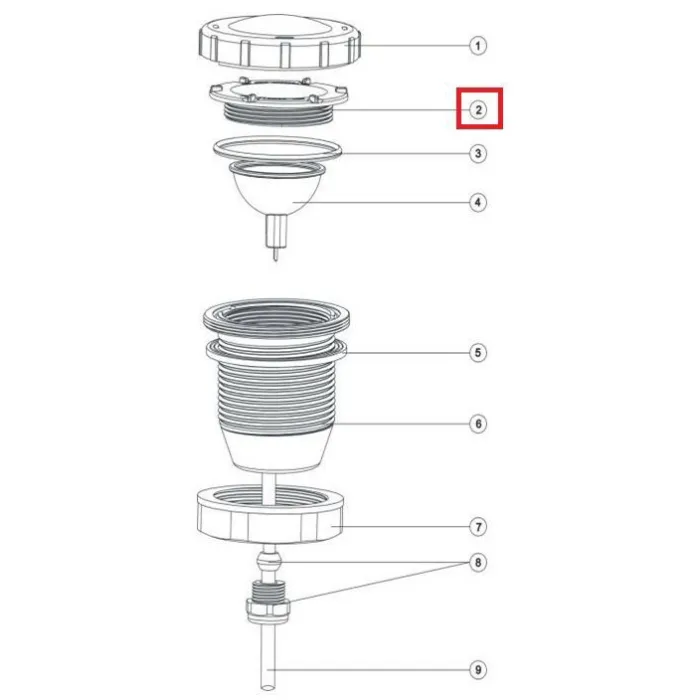 Притискна гайка лампи для прожектора Aquaviva LED/UL-P50 Lights