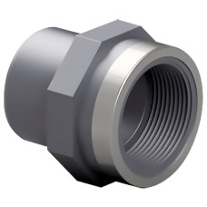 Адаптер-втулка ПВХ Effast RGRAFR025B з металевим кільцем, d25x1/2"