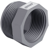 Втулка-футорка ПВХ Effast RERRCE040D коротка, різьбова 1-1/4"x1"