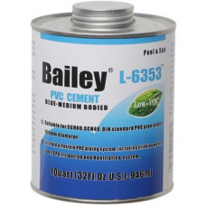 Клей для труб ПВХ Bailey L-6353 118 мл, синій