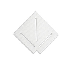 Кутовий елемент Aquaviva KK-15-1 Classic для переливної решітки 90° 145/25 мм (білий)