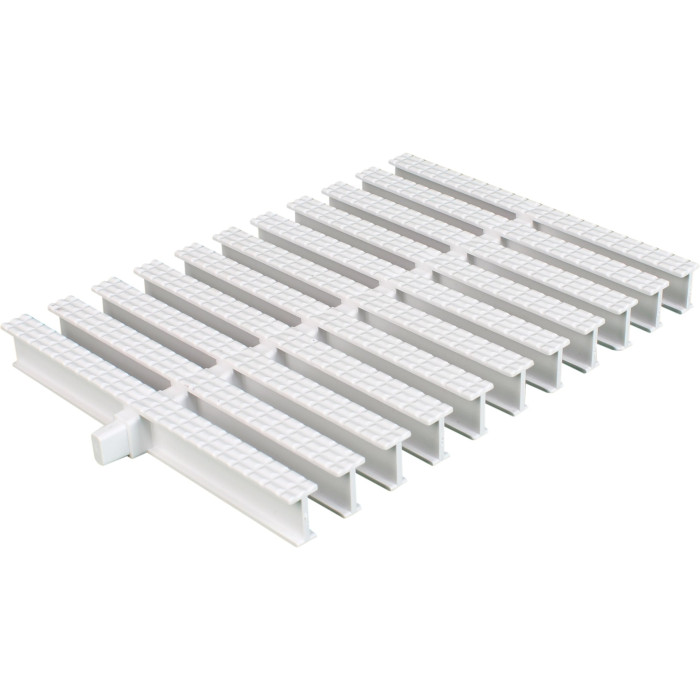 Переливна решітка Aquaviva KP HKE03 Classik із центральним з'єднанням 245x25 мм (біла)