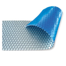 Солярне покриття Aquaviva Platinum Bubbles-5-500, ширина 5 м (50 пог. м), срібний/блакитний